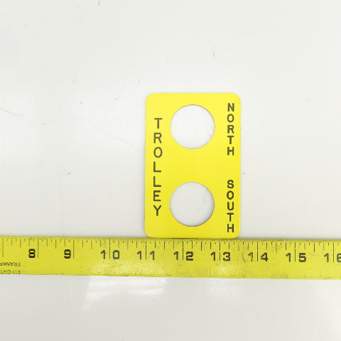 2 Gang Button Cover For Trolley North/South 1-1/4" Diameter Holes 4"Lx 2-5/8"W