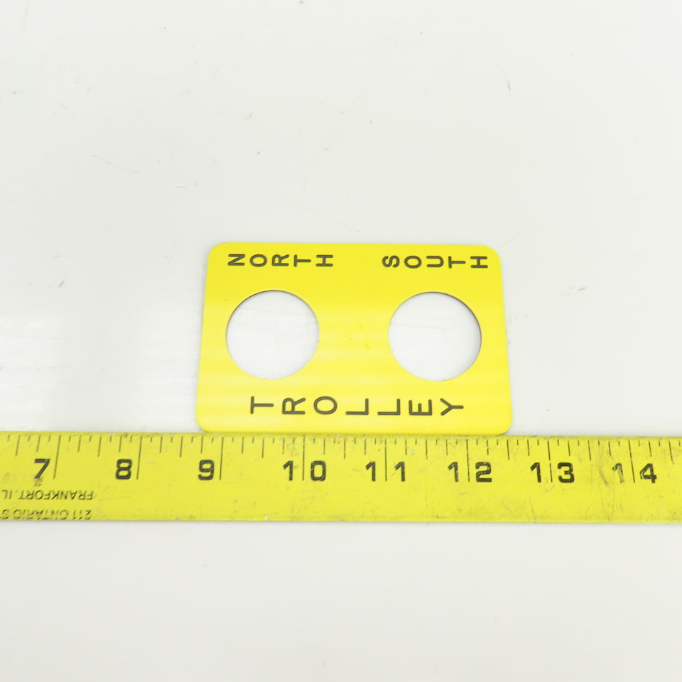 2 Gang Button Cover For Trolley North/South 1-1/4" Diameter Holes 4"Lx 2-5/8"W