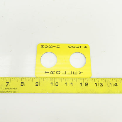 2 Gang Button Cover For Trolley North/South 1-1/4" Diameter Holes 4"Lx 2-5/8"W