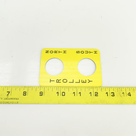 2 Gang Button Cover For Trolley North/South 1-1/4" Diameter Holes 4"Lx 2-5/8"W