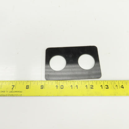 2 Gang Button Cover For Trolley North/South 1-1/4" Diameter Holes 4"Lx 2-5/8"W