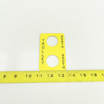 2 Gang Button Cover For Trolley North/South 1-1/4" Diameter Holes 4"Lx 2-5/8"W