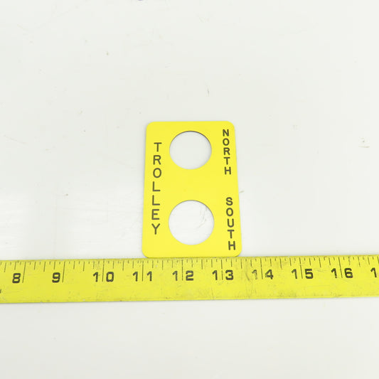 2 Gang Button Cover For Trolley North/South 1-1/4" Diameter Holes 4"Lx 2-5/8"W