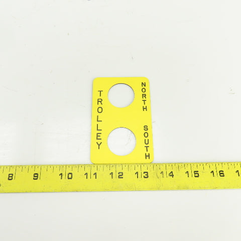 2 Gang Button Cover For Trolley North/South 1-1/4" Diameter Holes 4"Lx 2-5/8"W