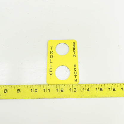 2 Gang Button Cover For Trolley North/South 1-1/4" Diameter Holes 4"Lx 2-5/8"W