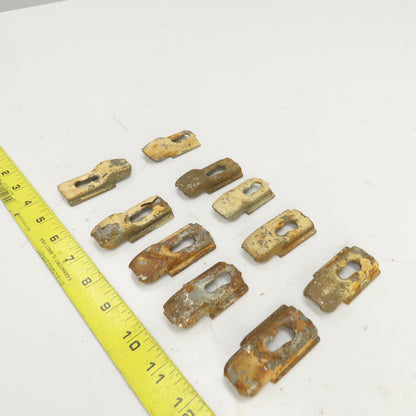 Teardrop Style Replacement Shelf Clips 1-1/4" W 2-9/16" OAL For 3/8" Pegs Lot/10