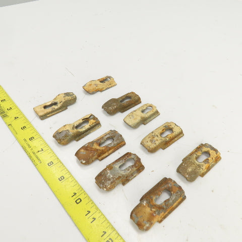Teardrop Style Replacement Shelf Clips 1-1/4" W 2-9/16" OAL For 3/8" Pegs Lot/10