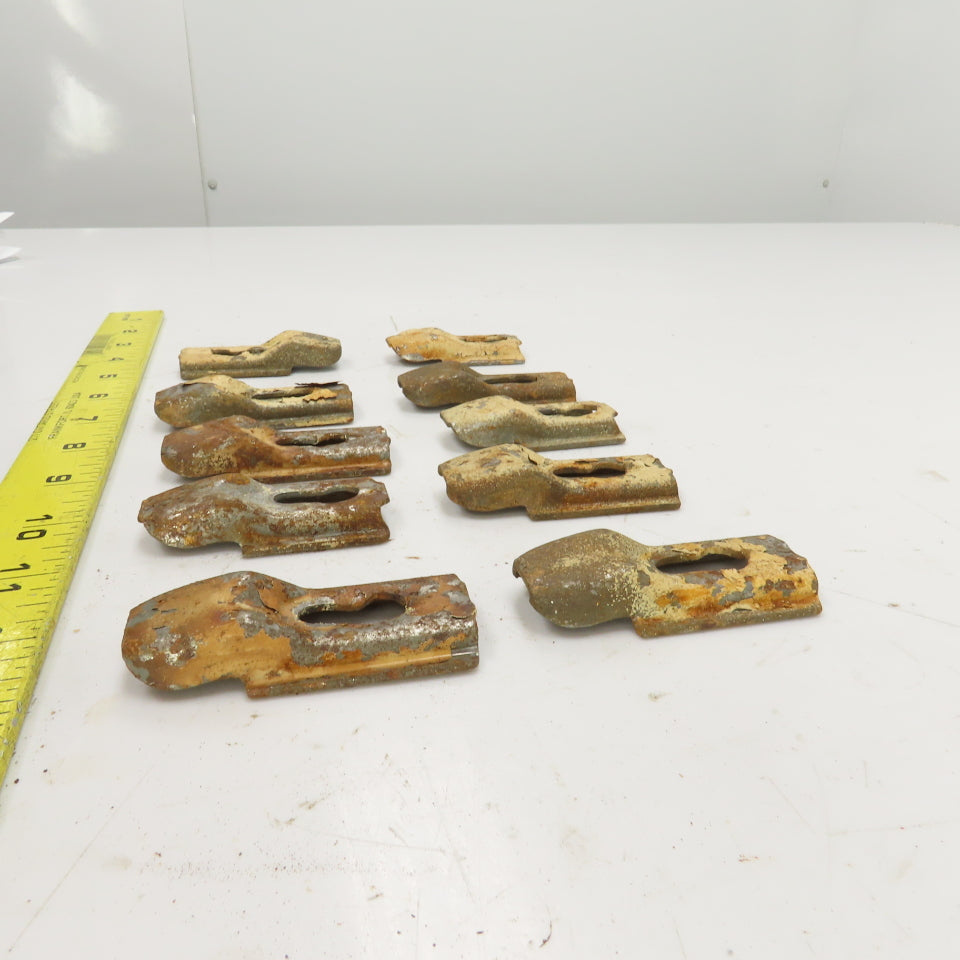 Teardrop Style Replacement Shelf Clips 1-1/4" W 2-9/16" OAL For 3/8" Pegs Lot/10