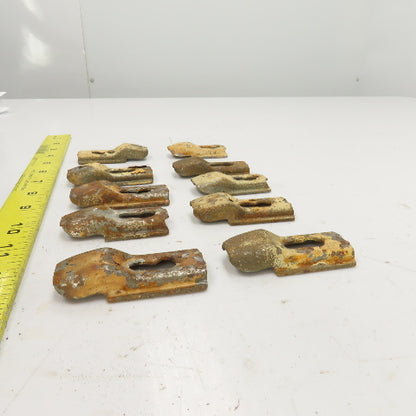 Teardrop Style Replacement Shelf Clips 1-1/4" W 2-9/16" OAL For 3/8" Pegs Lot/10