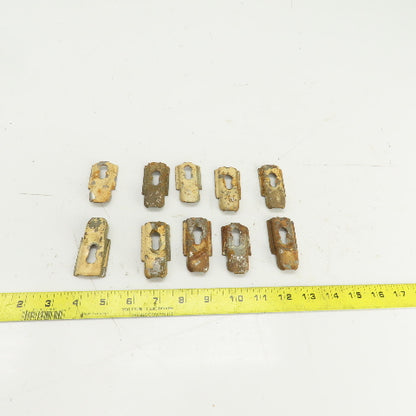 Teardrop Style Replacement Shelf Clips 1-1/4" W 2-9/16" OAL For 3/8" Pegs Lot/10