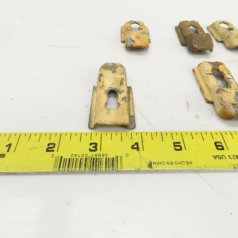 Teardrop Style Replacement Shelf Clips 1-1/4" W 2-9/16" OAL For 3/8" Pegs Lot/10
