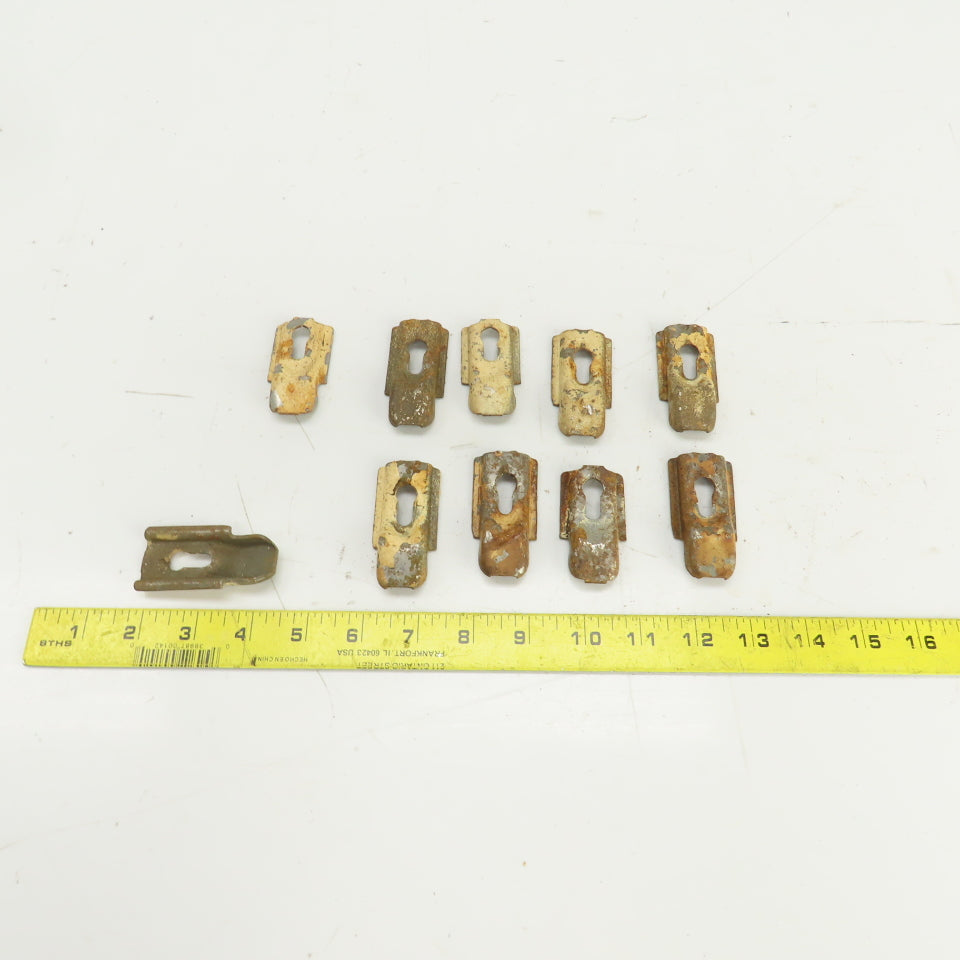 Teardrop Style Replacement Shelf Clips 1-1/4" W 2-9/16" OAL For 3/8" Pegs Lot/10