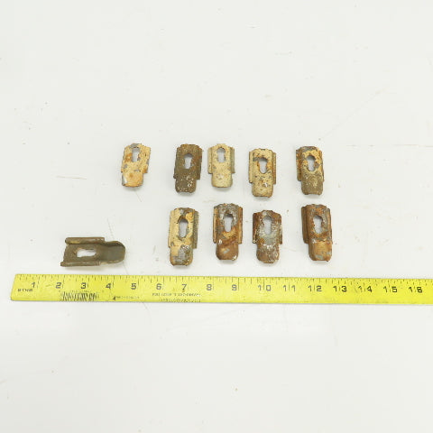 Teardrop Style Replacement Shelf Clips 1-1/4" W 2-9/16" OAL For 3/8" Pegs Lot/10