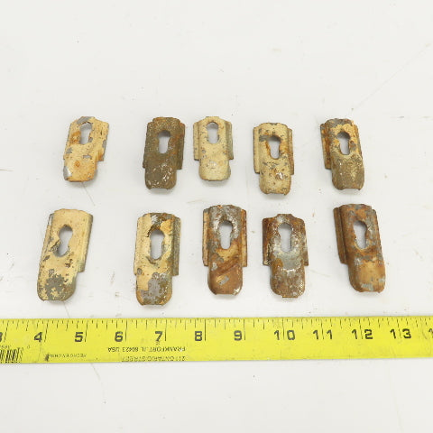 Teardrop Style Replacement Shelf Clips 1-1/4" W 2-9/16" OAL For 3/8" Pegs Lot/10