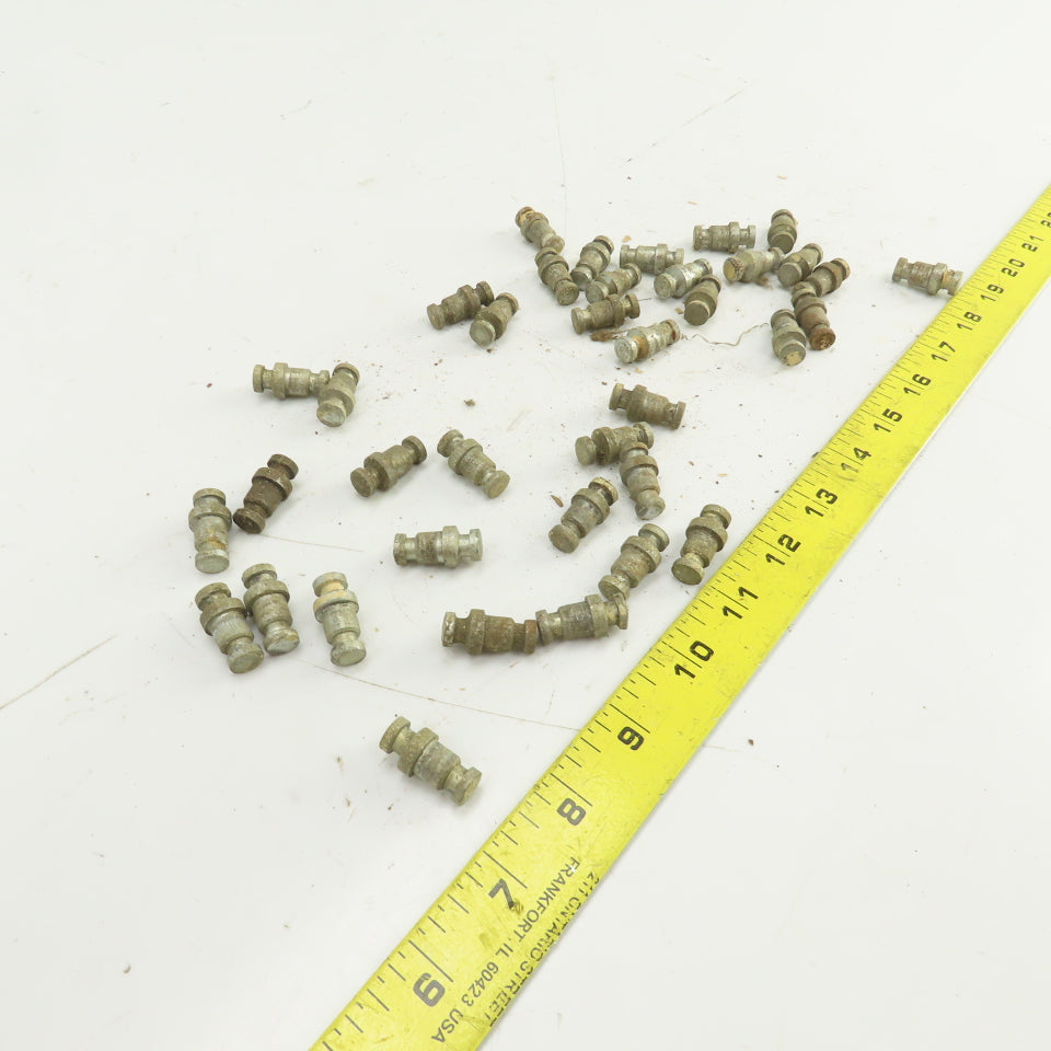 Teardrop Style Drop-In Shelf Pegs 3/8" Stud 1" OAL Lot Of 38
