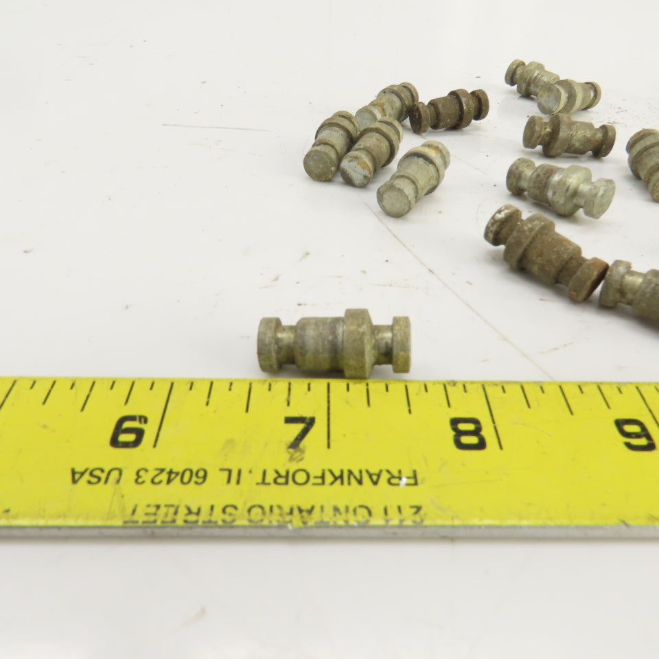 Teardrop Style Drop-In Shelf Pegs 3/8" Stud 1" OAL Lot Of 38