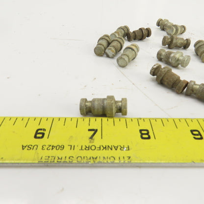 Teardrop Style Drop-In Shelf Pegs 3/8" Stud 1" OAL Lot Of 38