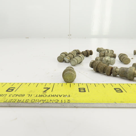 Teardrop Style Drop-In Shelf Pegs 3/8" Stud 1" OAL Lot Of 38