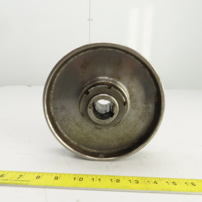 7-1/2" OD 1-3/4" W Shoulderless Flat Belt Drive Pulley 1-3/16" Bushed Bore