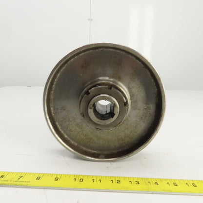 7-1/2" OD 1-3/4" W Shoulderless Flat Belt Drive Pulley 1-3/16" Bushed Bore