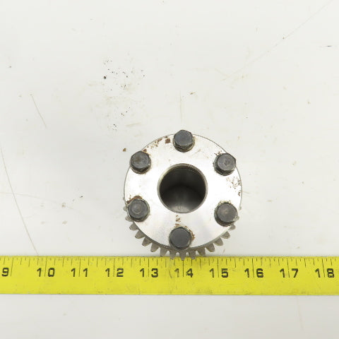 36 Tooth Sprocket Coupling Hub 3" OD 1-3/8" Smooth Bore