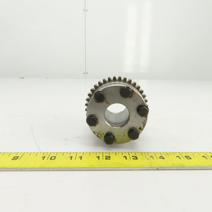 36 Tooth Sprocket Coupling Hub 3" OD 1-3/8" Smooth Bore