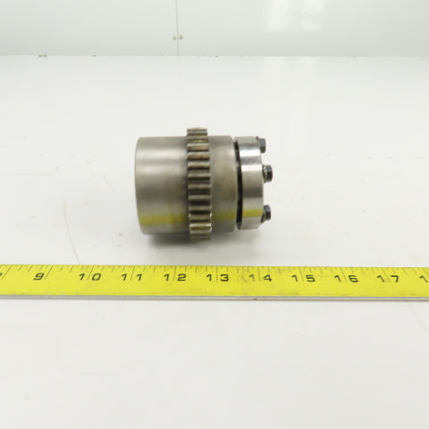36 Tooth Sprocket Coupling Hub 3" OD 1-3/8" Smooth Bore