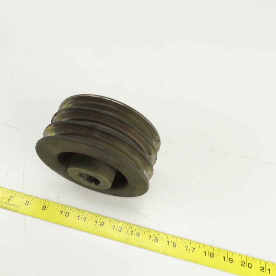 5-5/8" OD 3 Groove A-B V-Belt Pulley 1-1/16" Keyed Bore