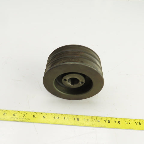 5-5/8" OD 3 Groove A-B V-Belt Pulley 1-1/16" Keyed Bore
