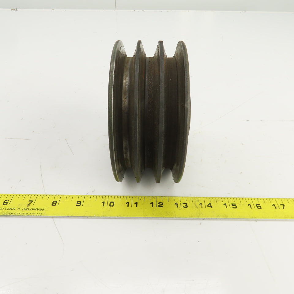 5-5/8" OD 3 Groove A-B V-Belt Pulley 1-1/16" Keyed Bore