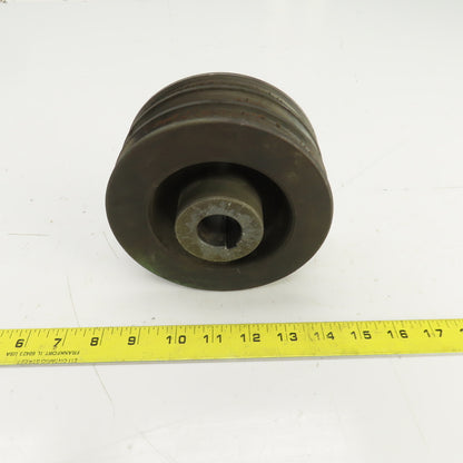 5-5/8" OD 3 Groove A-B V-Belt Pulley 1-1/16" Keyed Bore