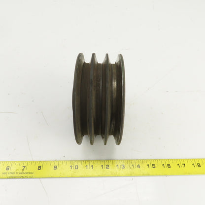5-5/8" OD 3 Groove A-B V-Belt Pulley 1-1/16" Keyed Bore