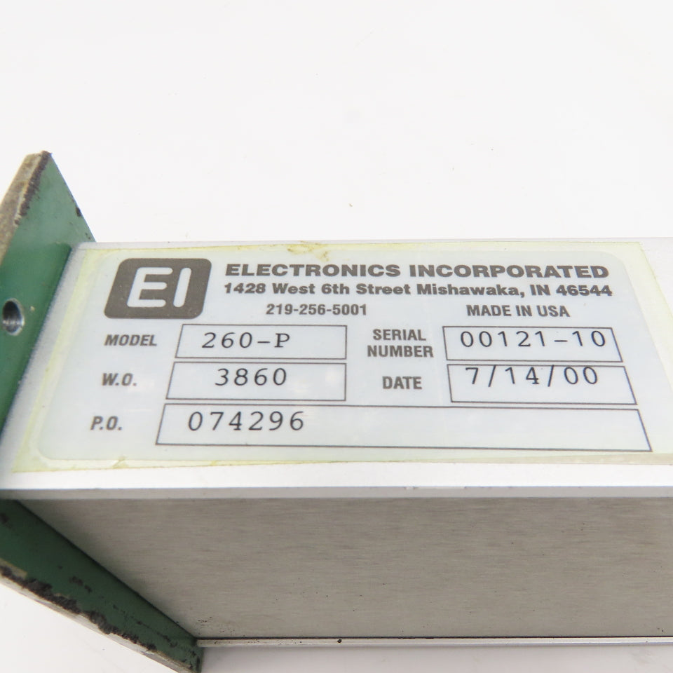 Electronics Inc. Model 260-P Blast Shot Flow Meter
