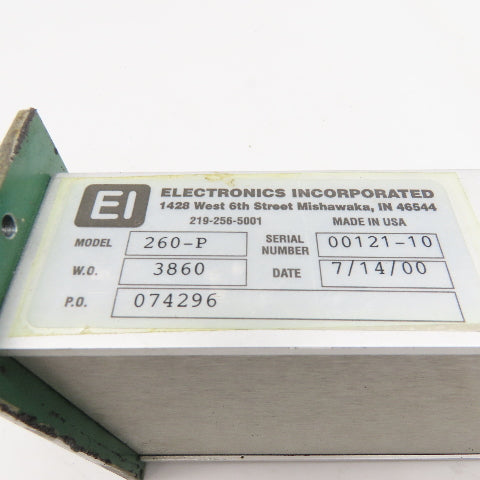 Electronics Inc. Model 260-P Blast Shot Flow Meter