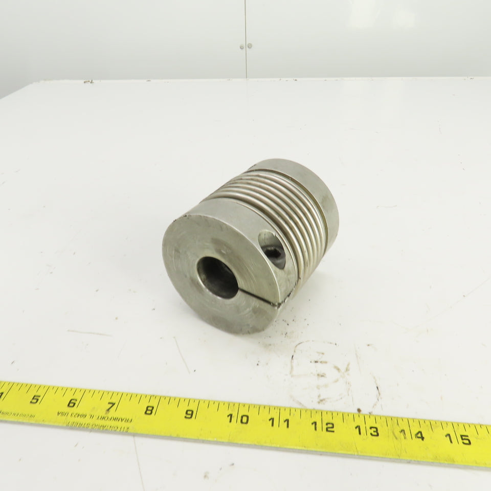 3-7/8" OD Flexible Aluminum Shaft Coupling 4-1/8" OAL 1-3/8" x 1-3/8" Bore