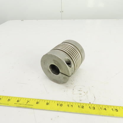3-7/8" OD Flexible Aluminum Shaft Coupling 4-1/8" OAL 1-3/8" x 1-3/8" Bore