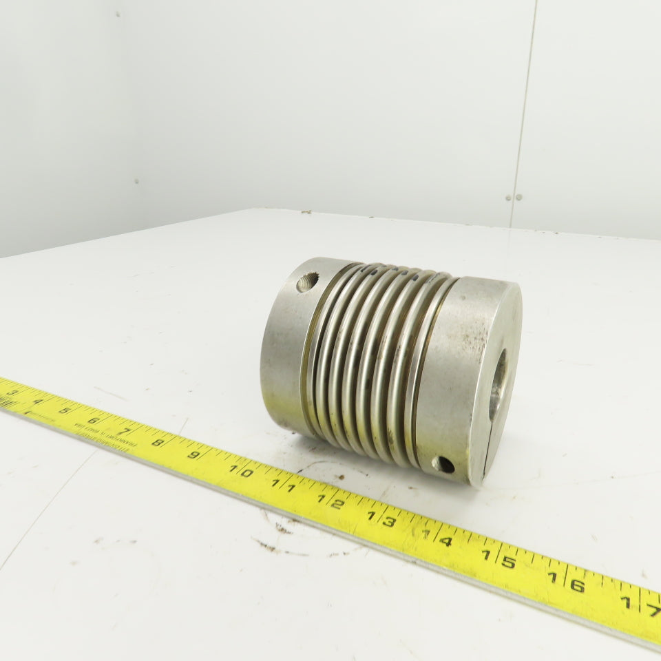 3-7/8" OD Flexible Aluminum Shaft Coupling 4-1/8" OAL 1-3/8" x 1-3/8" Bore