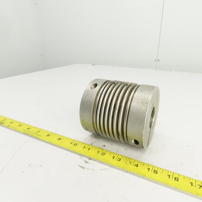 3-7/8" OD Flexible Aluminum Shaft Coupling 4-1/8" OAL 1-3/8" x 1-3/8" Bore