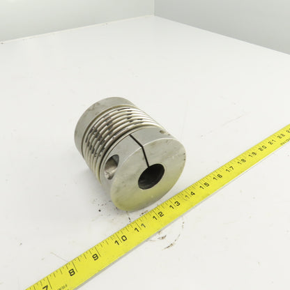 3-7/8" OD Flexible Aluminum Shaft Coupling 4-1/8" OAL 1-3/8" x 1-3/8" Bore