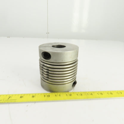 3-7/8" OD Flexible Aluminum Shaft Coupling 4-1/8" OAL 1-3/8" x 1-3/8" Bore