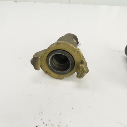 BR-Q-1 1-1/2" x 1-1/4" Quick Connect Brass Blast Hose Coupling Lot Of 5