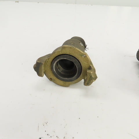 BR-Q-1 1-1/2" x 1-1/4" Quick Connect Brass Blast Hose Coupling Lot Of 5