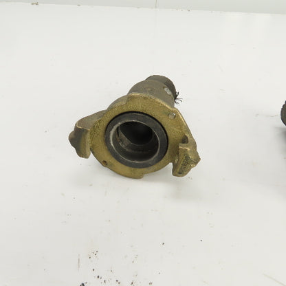 BR-Q-1 1-1/2" x 1-1/4" Quick Connect Brass Blast Hose Coupling Lot Of 5