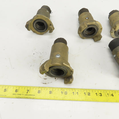 BR-Q-1 1-1/2" x 1-1/4" Quick Connect Brass Blast Hose Coupling Lot Of 5