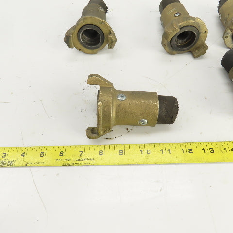 BR-Q-1 1-1/2" x 1-1/4" Quick Connect Brass Blast Hose Coupling Lot Of 5