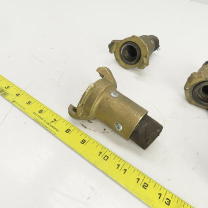 BR-Q-1 1-1/2" x 1-1/4" Quick Connect Brass Blast Hose Coupling Lot Of 5