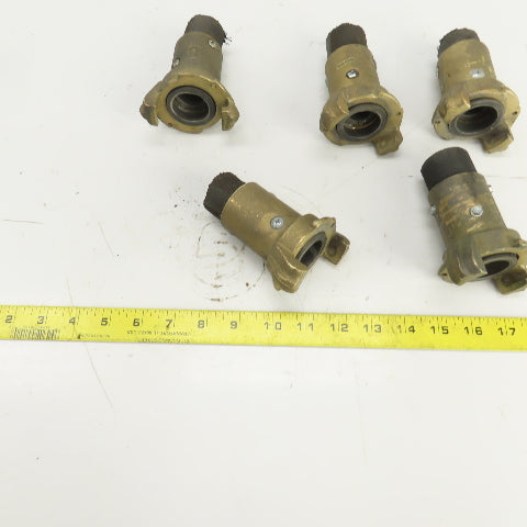 BR-Q-1 1-1/2" x 1-1/4" Quick Connect Brass Blast Hose Coupling Lot Of 5