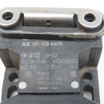 Schmersal AZ 16-02 zvrk 230V 15A Safety Gate Door Guard Interlock Switch W/ Key