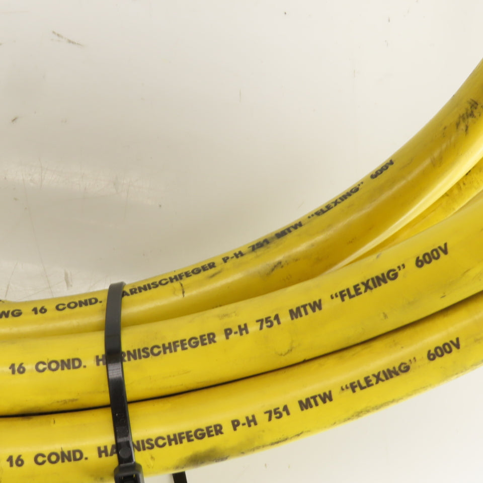 Harnischfeger E-51553 P-H 754 14 AWG 16 Conductor Flexing Cable 600V MTW 19'