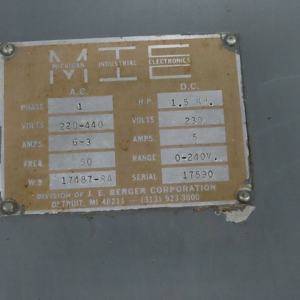 General Electric Type TLC 230VDC 40Hp Absorb Dynamometer Generator W/ Controls